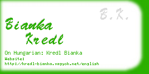 bianka kredl business card